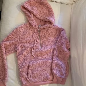 Warm cozy hoodie in pink